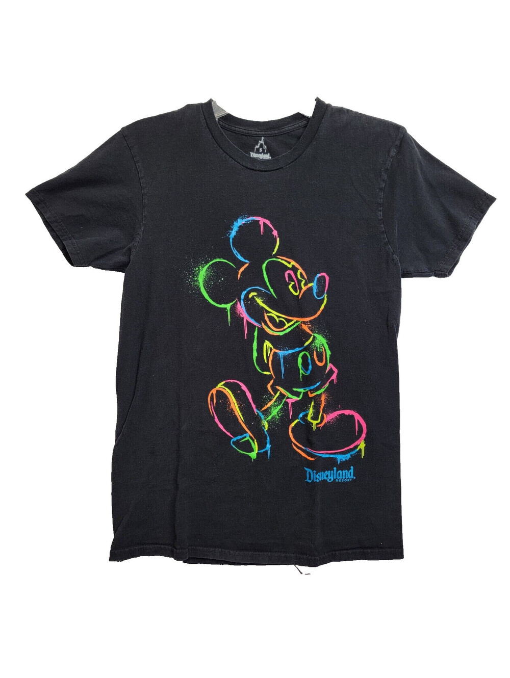 Disneyland Resort Mickey Mouse Neon Shirt Small Logo Walt Disney World